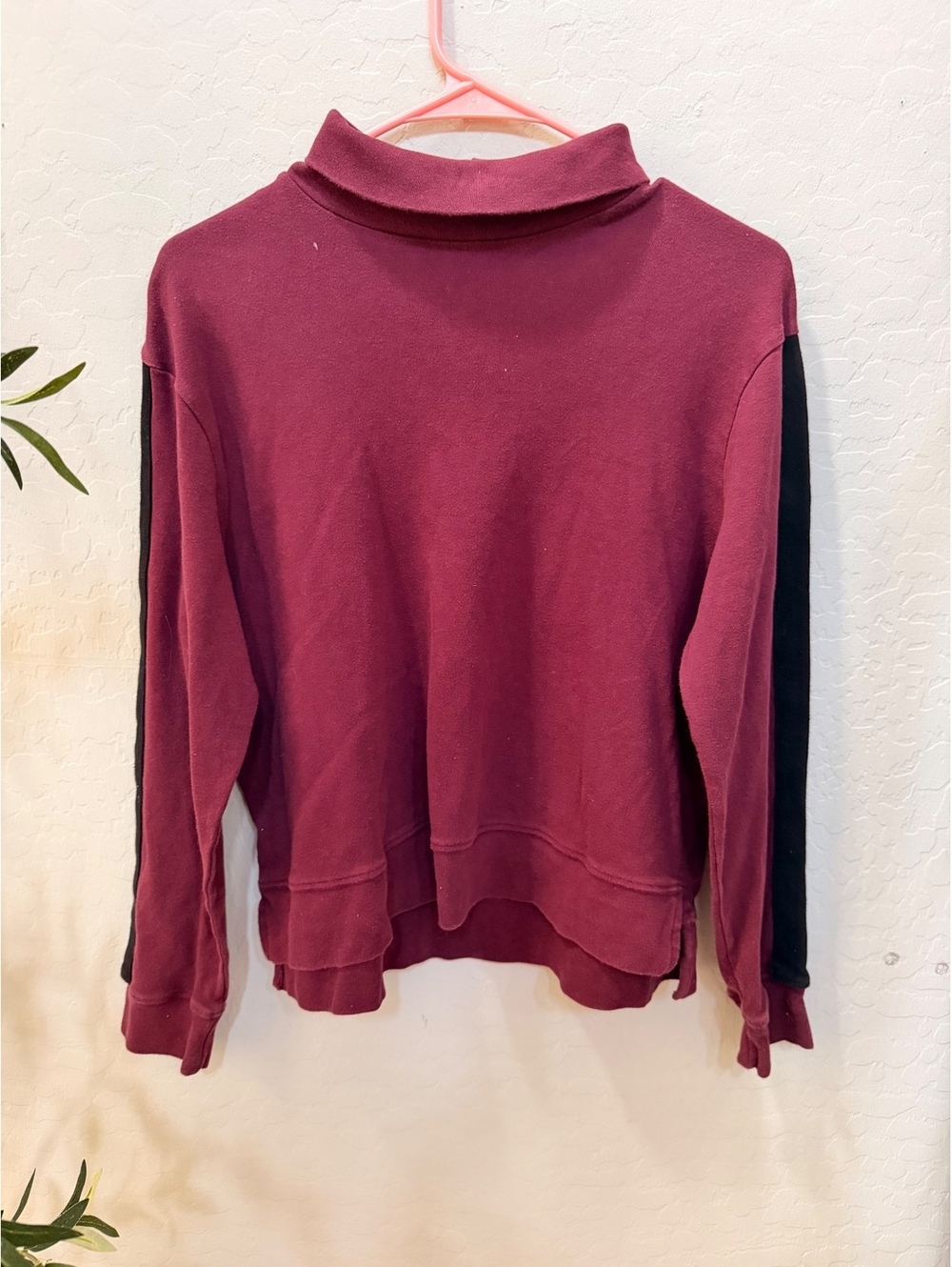 Pact burgundy organic cotton turtleneck